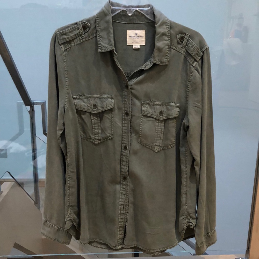 Boyfriend fit button down shirt